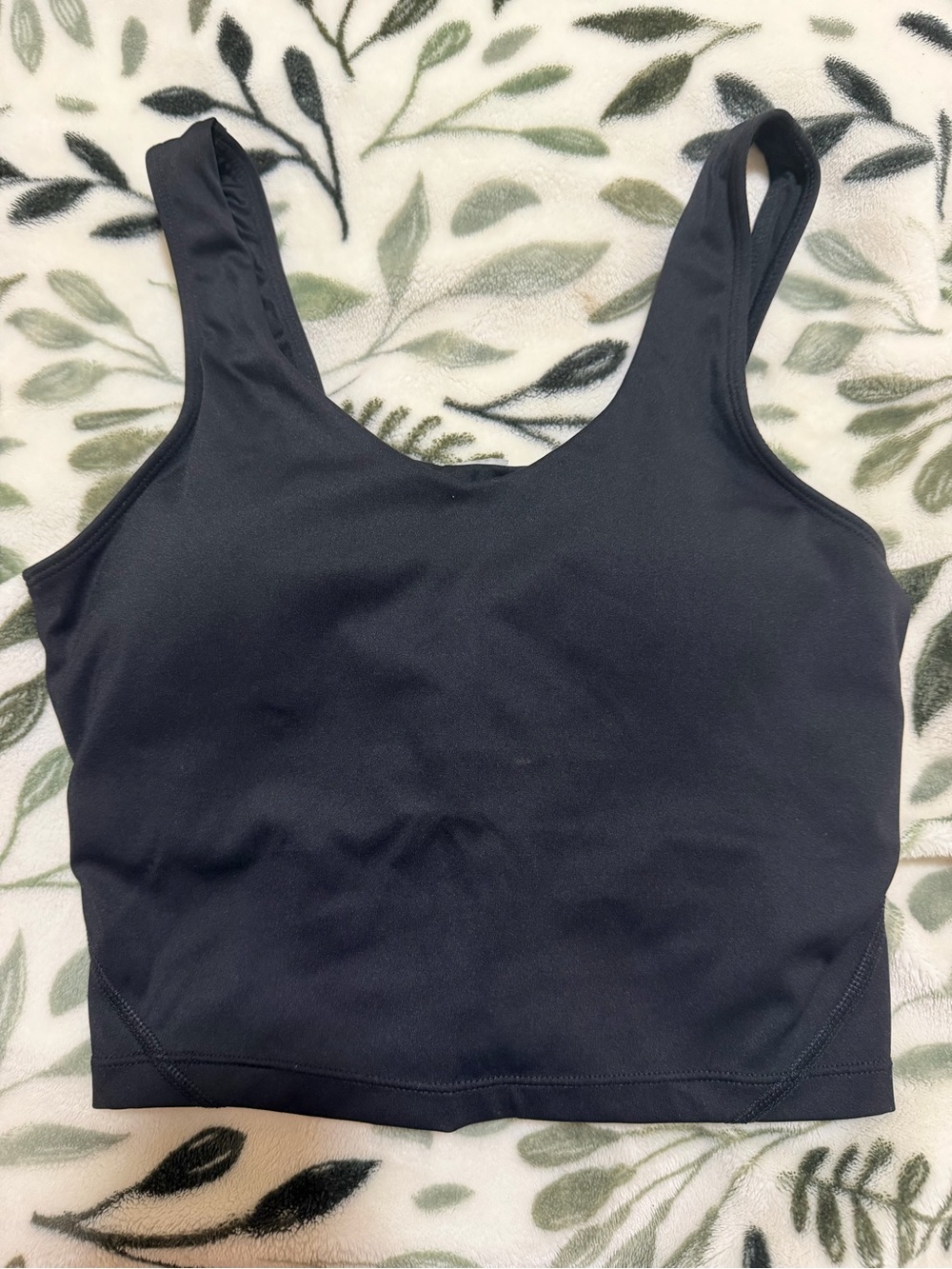 lululemon athletica Black Crop Tank Sports Bra